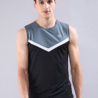 SG Men's T-Vest, S, Black/Grey