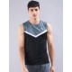 SG Men's T-Vest, S, Black/Grey