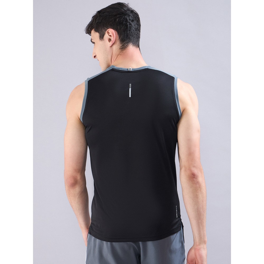 SG Men's T-Vest, S, Black/Grey