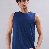 SG Men's T-Vest Melange Blue, S, Melange Blue