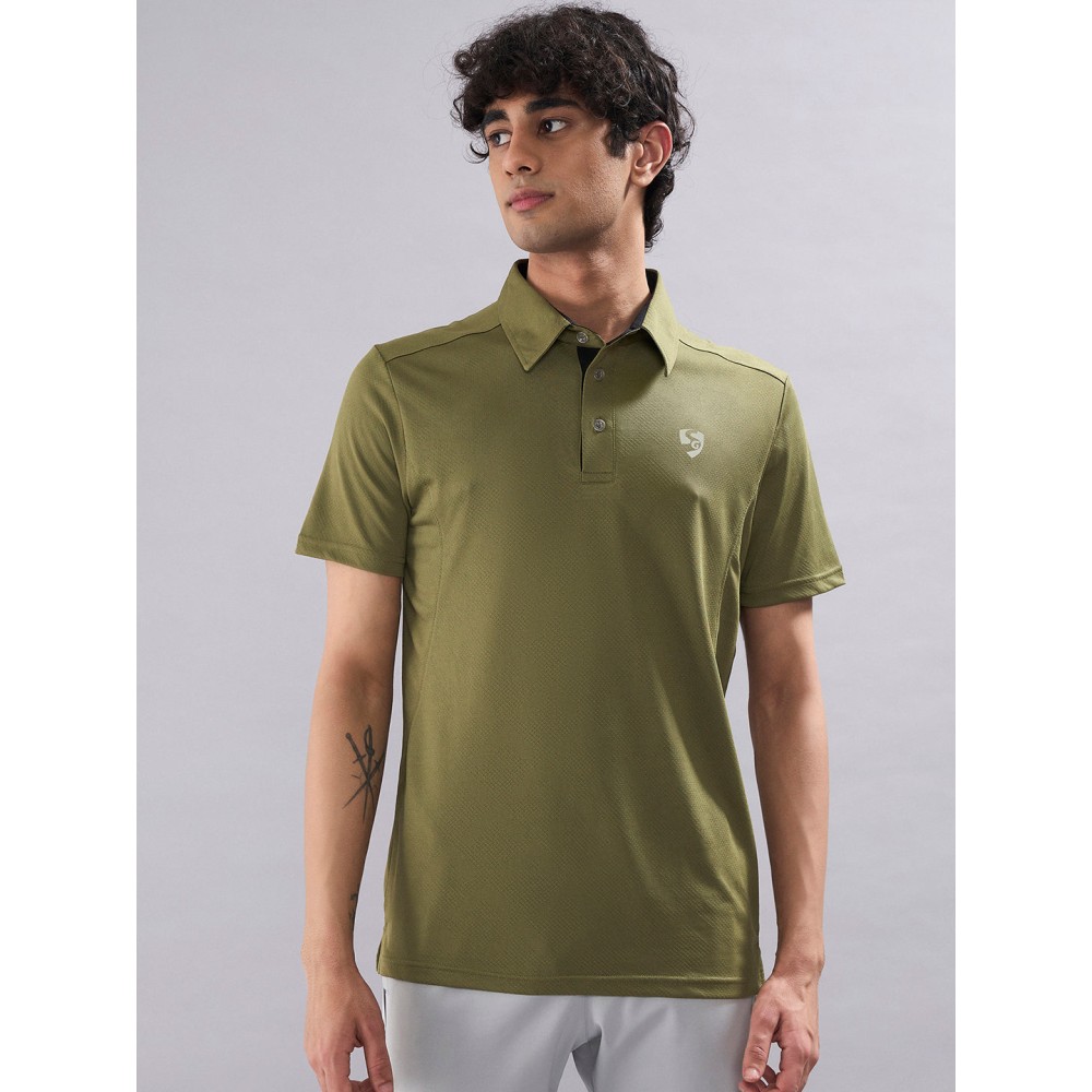 SG Men's Polo T-Shirt, S, Olive SG Men's Polo T-Shirt, S, Olive