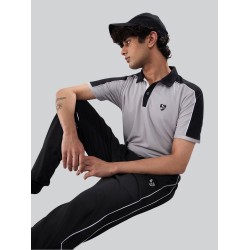 SG Men's Polo T-Shirt Ash/ Black