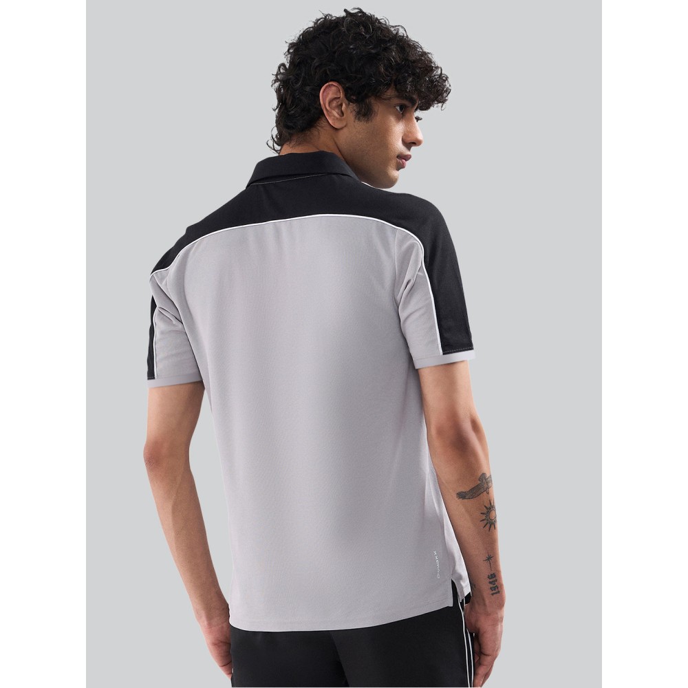 SG Men's Polo T-Shirt Ash/ Black, S, Ash/ Black