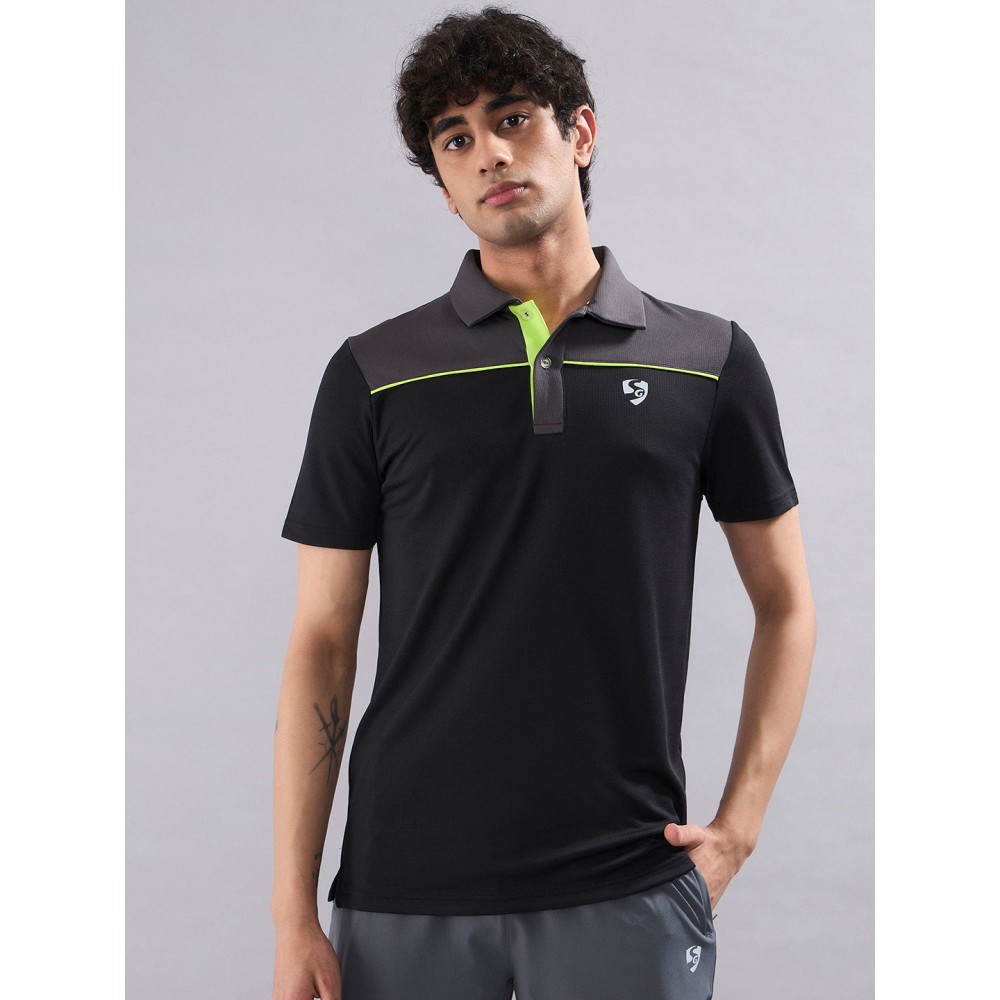 SG Men's Polo T-Shirt Black/ Graphite, S, Black/ Graphite