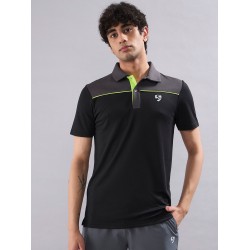 SG Men's Polo T-Shirt Black/ Graphite
