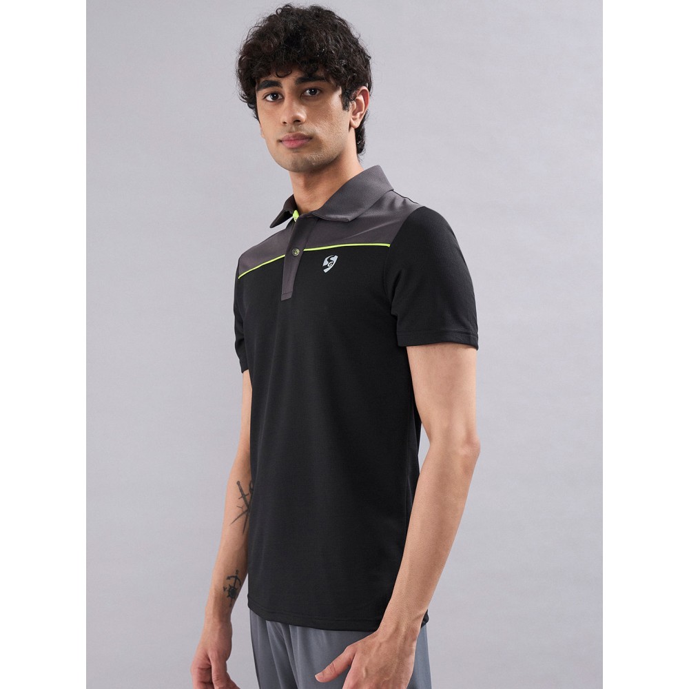 SG Men's Polo T-Shirt Black/ Graphite, S, Black/ Graphite