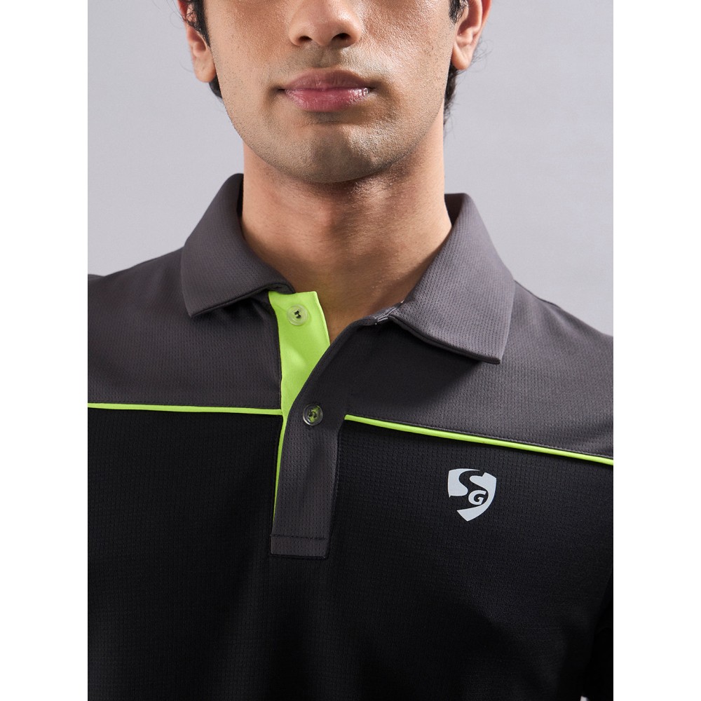 SG Men's Polo T-Shirt Black/ Graphite, S, Black/ Graphite