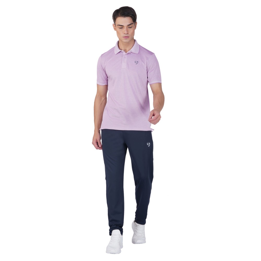 SG Men's Polo T-Shirt, Fitness & Training, Jogging, Regular & Fashion Wear, S, Peach