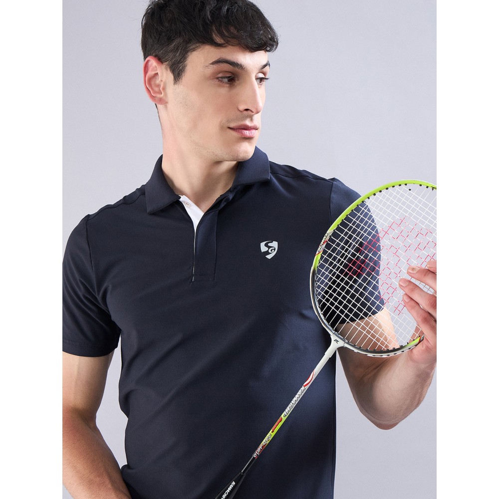 SG Men's Polo T-Shirt Navy Blue, S, Navy Blue