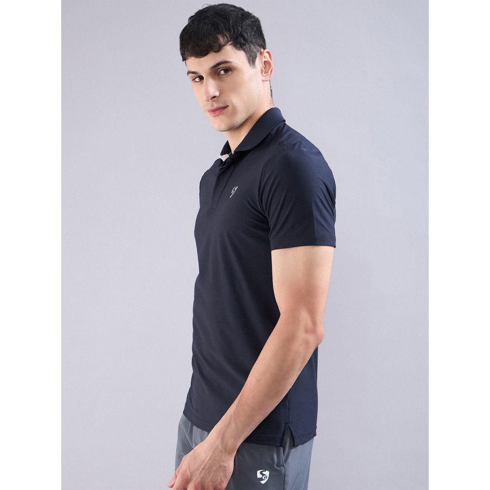 SG Men's Polo T-Shirt Navy Blue, S, Navy Blue