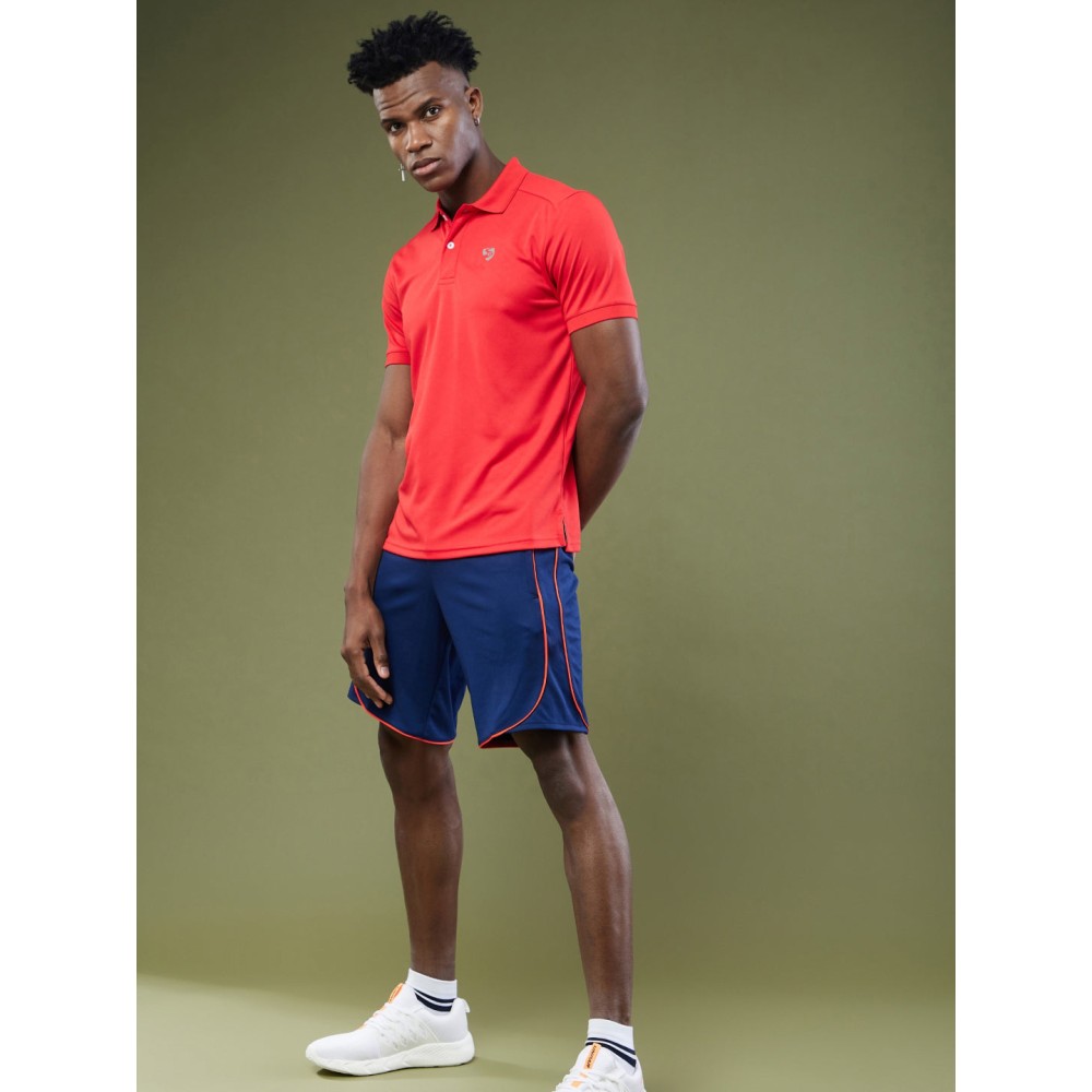 SG Men's Red Polo T-Shirt, Fitness & Training, Jogging, Regular & Fashion Wear, S, Red