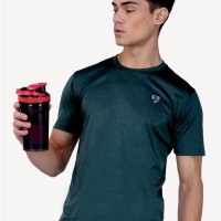 SG Men's Round Neck Blue T-Shirt, Fitness & Training, Jogging, Regular & Fashion Wear, S, Blue