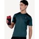 SG Men's Round Neck Blue T-Shirt, Fitness & Training, Jogging, Regular & Fashion Wear, S, Blue