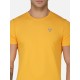 SG Round Neck Regular Comfort Fit T-Shirt For Mens & Boys, Sunshine Yellow Royal Blue, Fitness & Training, Jogging, Gym Wear & Fashion Wear, S, sunshine yellow
