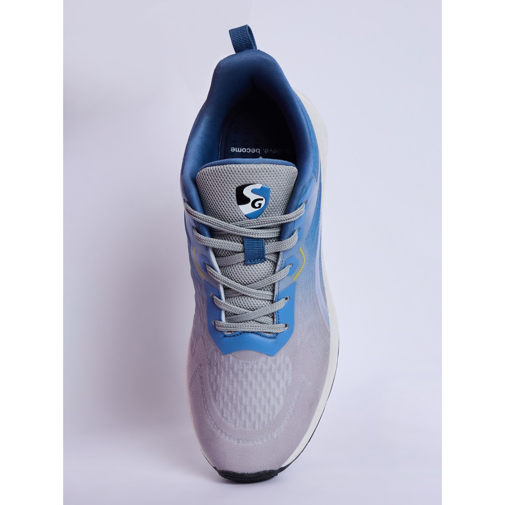 SG NEBULA Running Sports Shoes Men and Boys - Light Grey/Blue, 6, Light Grey/Blue