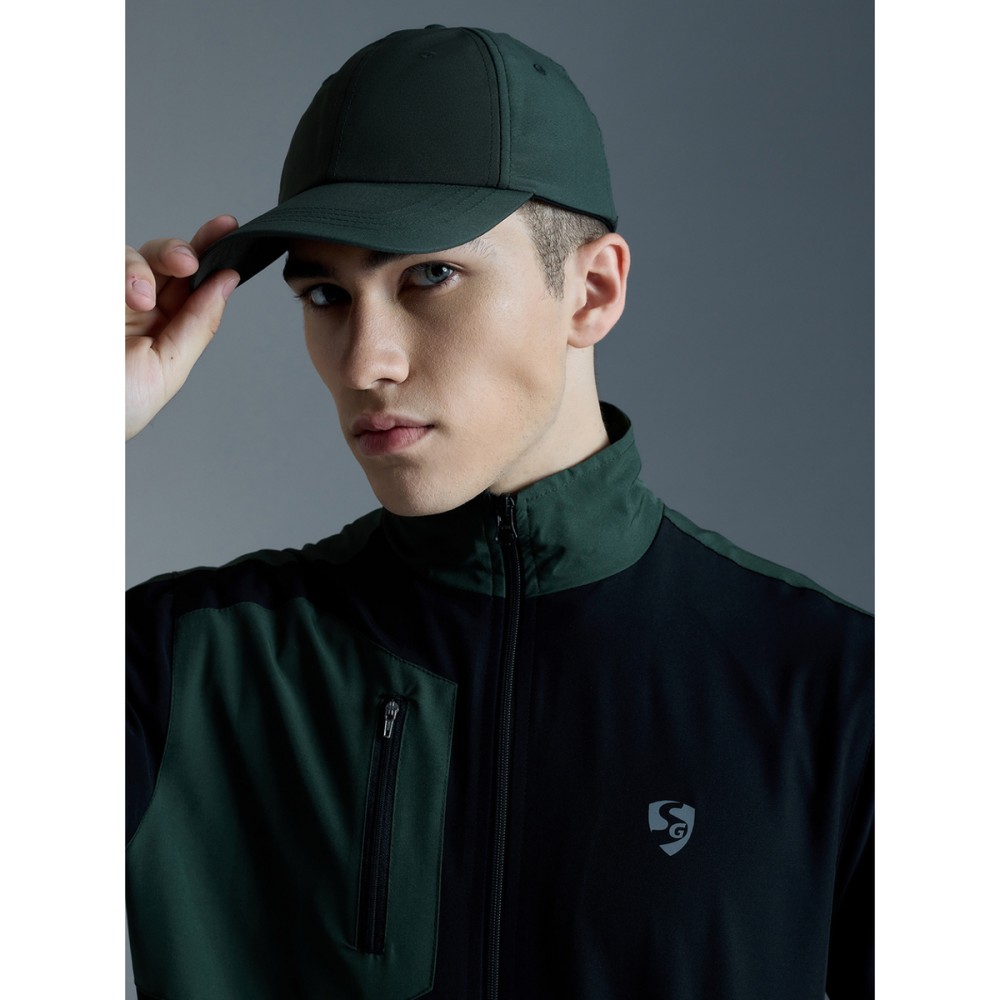 SG NS Lycra Sports Cap Men And Boys, Olive