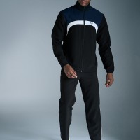 SG NS Lycra H4MTS7071 Track Suit For Men And Boys, S, Black/ Navy