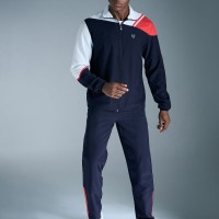 SG NS Lycra H4MTS7069 Track Suit For Men And Boys, S, Navy/ White