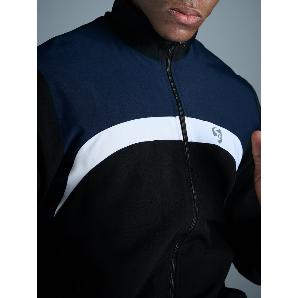 SG NS Lycra H4MTS7071 Track Suit For Men And Boys, S, Black/ Navy SG NS Lycra H4MTS7071 Track Suit For Men And Boys, S, Black/ Navy