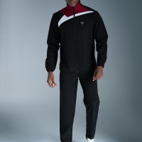 SG NS Lycra Track Suit For Men And Boys, S, Black/Maroon