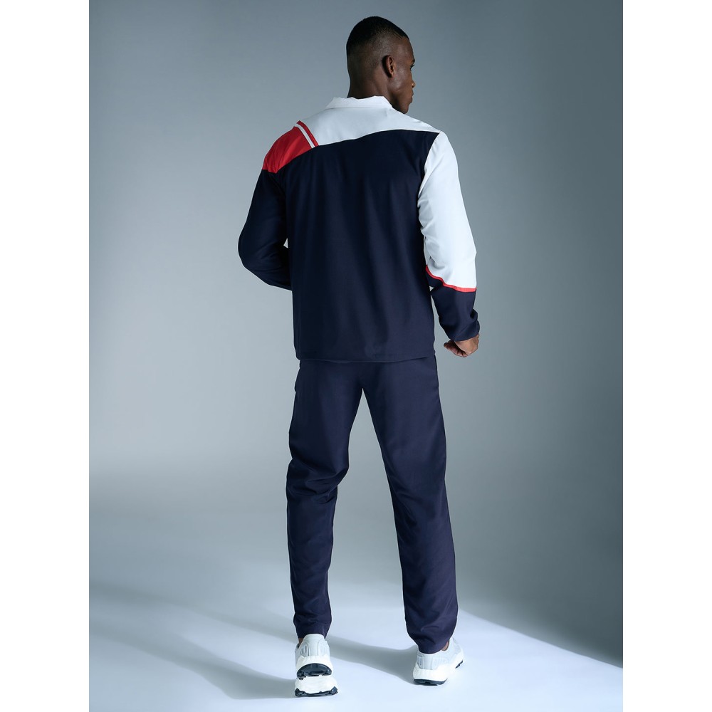 SG NS Lycra H4MTS7069 Track Suit For Men And Boys, S, Navy/ White SG NS Lycra H4MTS7069 Track Suit For Men And Boys, S, Navy/ White