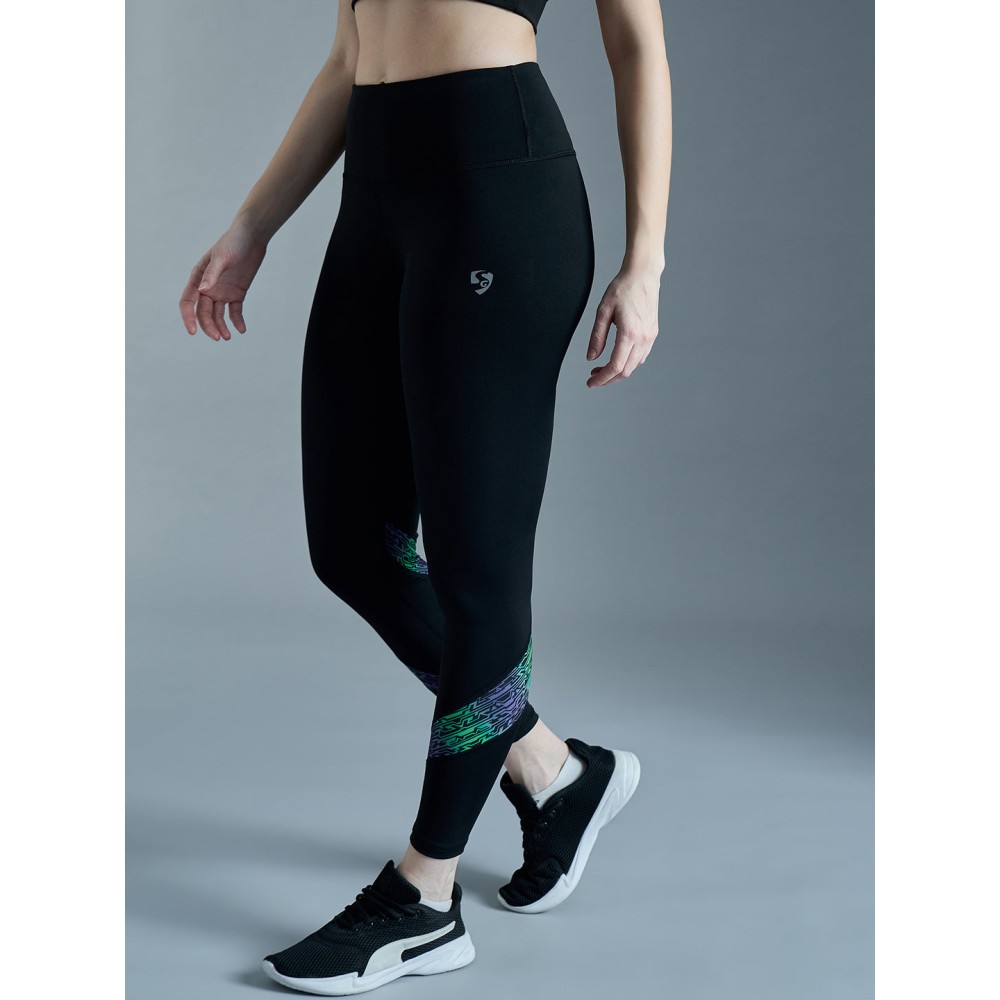 SG Poly Spandex H3 Legging For Women And Girls, S, Black SG Poly Spandex H3 Legging For Women And Girls, S, Black