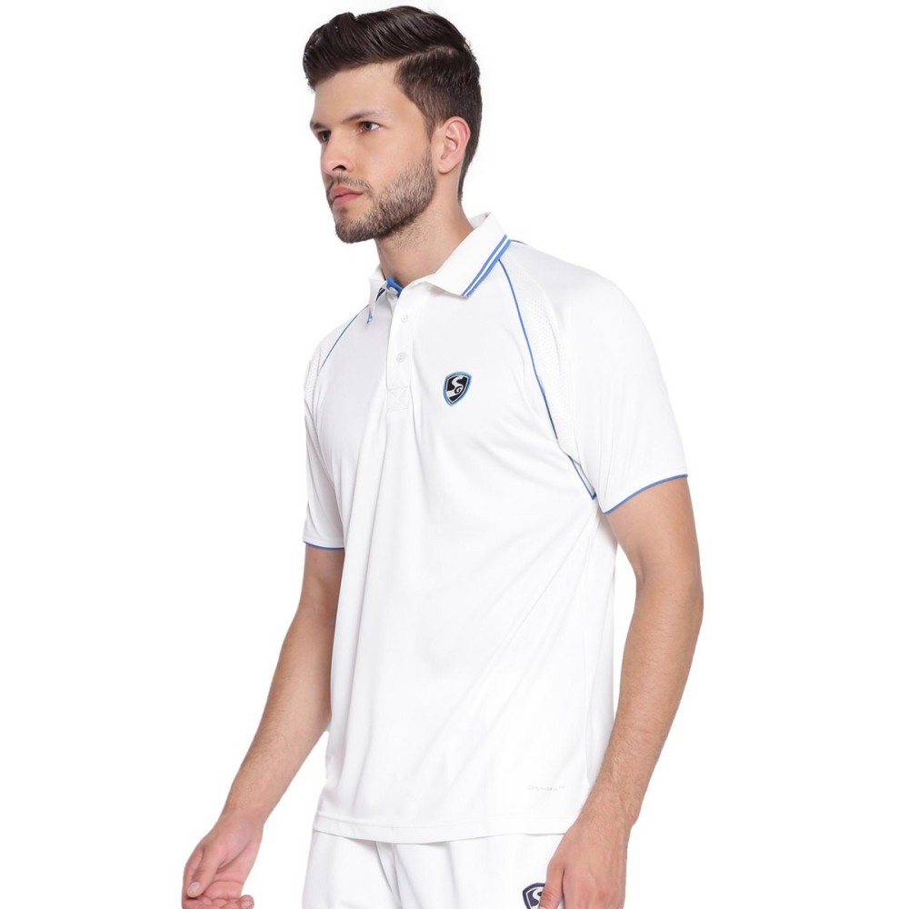 SG Premium 2 0 Half Sleeve Shirt Cricket Whites, S SG Premium 2 0 Half Sleeve Shirt Cricket Whites, S