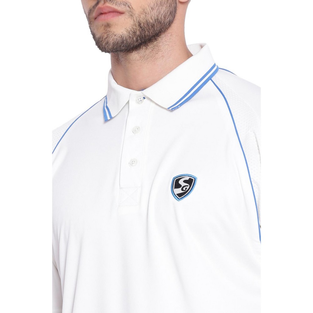 SG Premium 2 0 Half Sleeve Shirt Cricket Whites, S SG Premium 2 0 Half Sleeve Shirt Cricket Whites, S