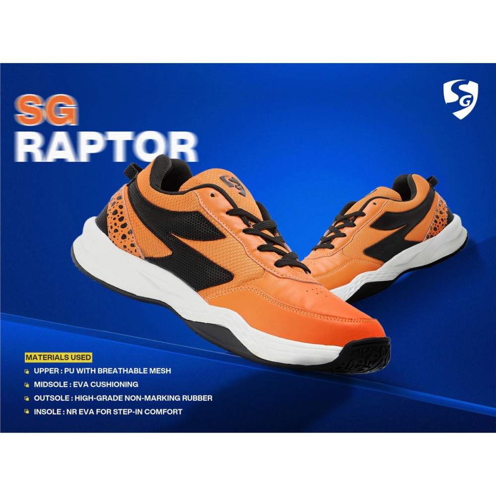 SG RAPTOR Shoes Neon Orange/Black, Neon Orange/Black, 4