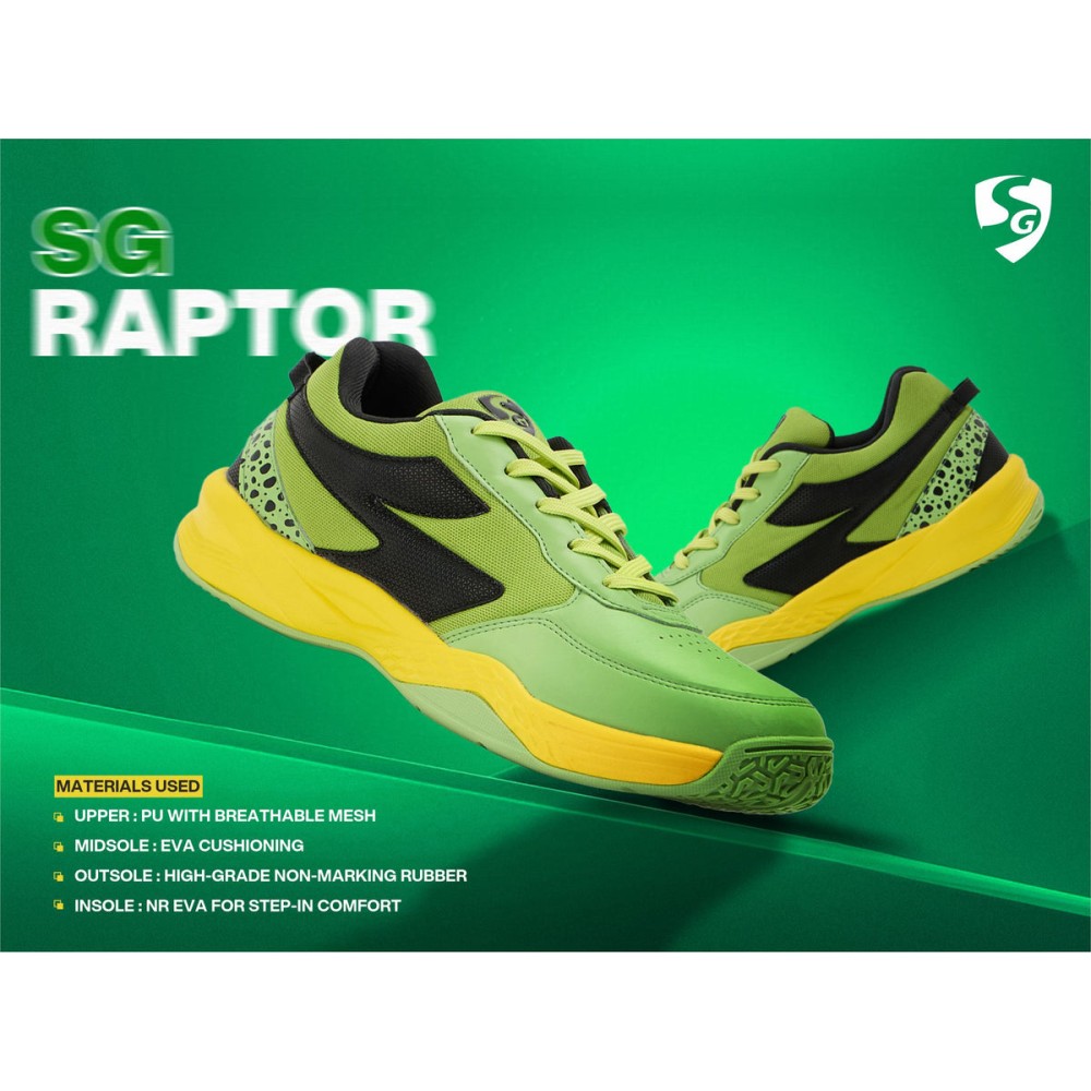 SG RAPTOR Shoes Volt Green/Black, Volt Green/Black, 4 SG RAPTOR Shoes Volt Green/Black, Volt Green/Black, 4