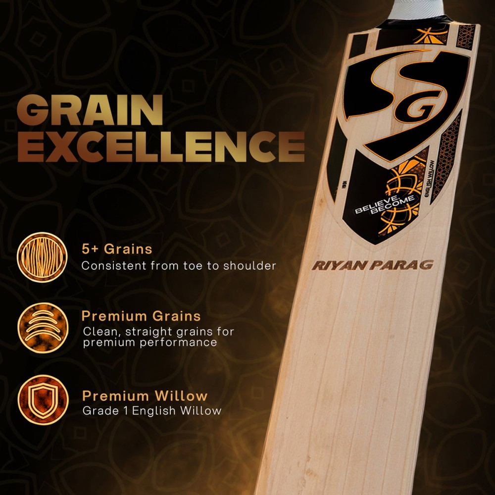 SG Riyan Parag English Willow bat, SH SG Riyan Parag English Willow bat, SH