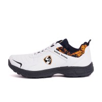 SG Savage Stud Shoe: Dynamic Navy Blue & Vibrant Orange Cricket Footwear, Uk-2