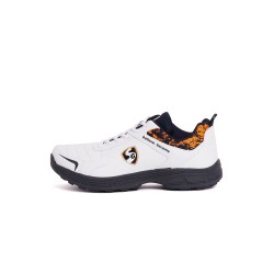 SG Savage Stud Shoe: Dynamic Navy Blue & Vibrant Orange Cricket Footwear