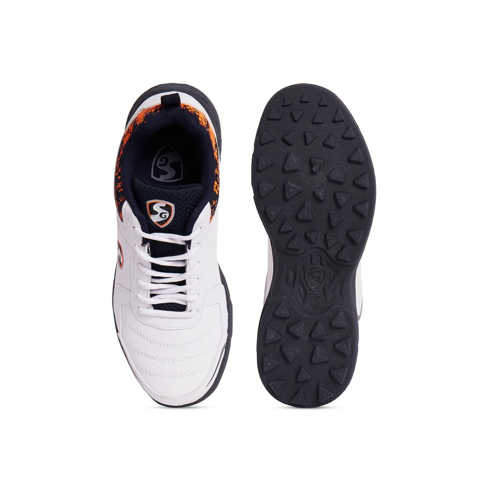 SG Savage Stud Shoe: Dynamic Navy Blue & Vibrant Orange Cricket Footwear, Uk-2 SG Savage Stud Shoe: Dynamic Navy Blue & Vibrant Orange Cricket Footwear, Uk-2