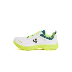 SG Savage Stud Shoe: Dynamic Royal Blue & Lime Cricket Footwear