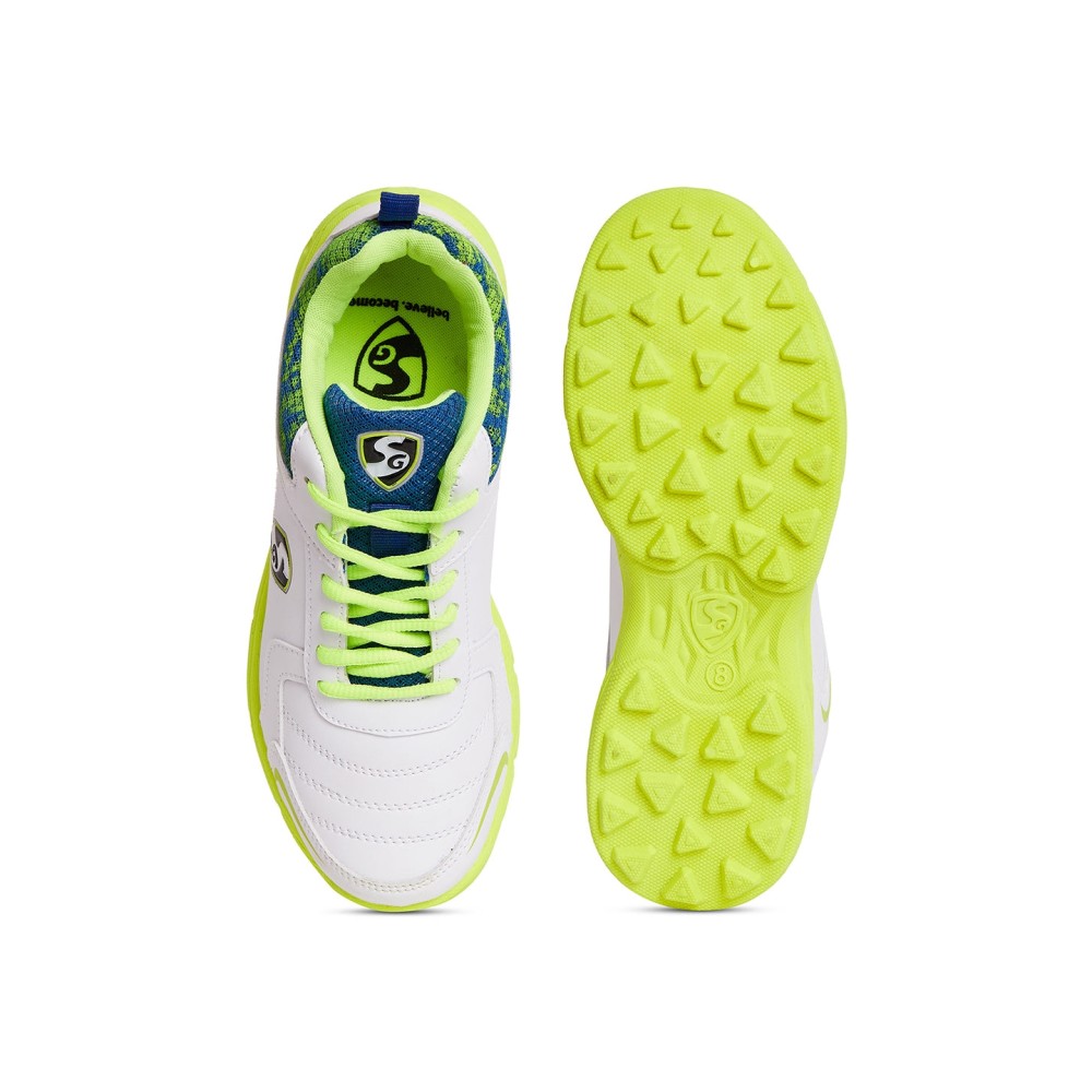 SG Savage Stud Shoe: Dynamic Royal Blue & Lime Cricket Footwear, Uk-2