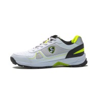 SG SCORER 6.0 Sports Shoe Design for Performance on the Field - White/Black/Lime, Uk-4