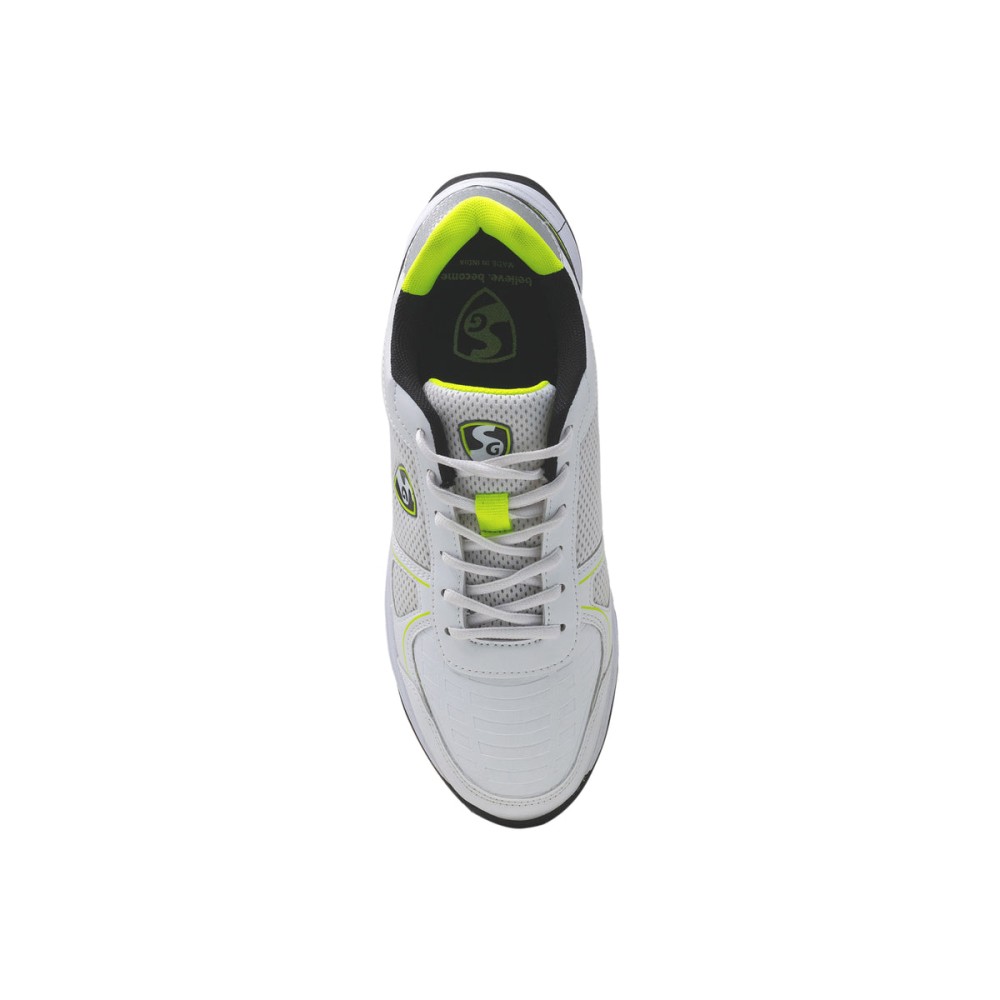 SG SCORER 6.0 Sports Shoe Design for Performance on the Field - White/Black/Lime, Uk-4 SG SCORER 6.0 Sports Shoe Design for Performance on the Field - White/Black/Lime, Uk-4