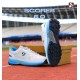 SG SCORER 6.0 Cricket Shoe Design for Performance on the Field - White/Aqua/Black, Uk-4