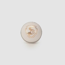 SG Shield 30 White Youth Leather Ball, Youth