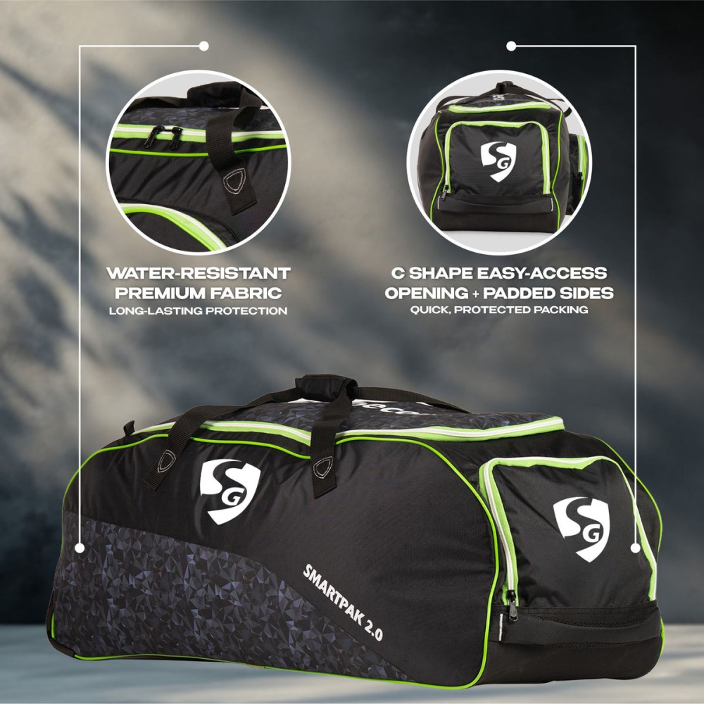 SG Smartpak 2.0 Wheelie Cricket Kit Bag, Large