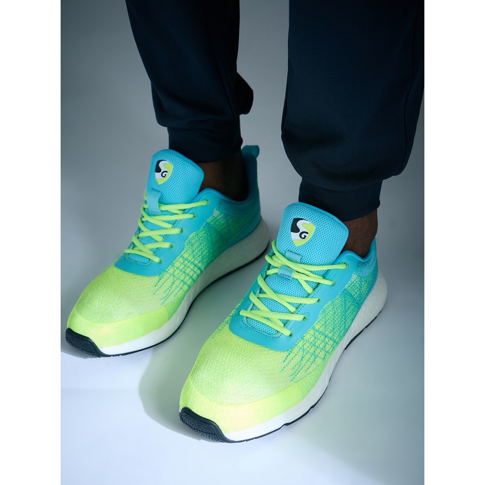 SG SPECTRUM Running Sports Shoes Men and Boys - Sea/Green/Lime, 6, Sea / Green / Lime