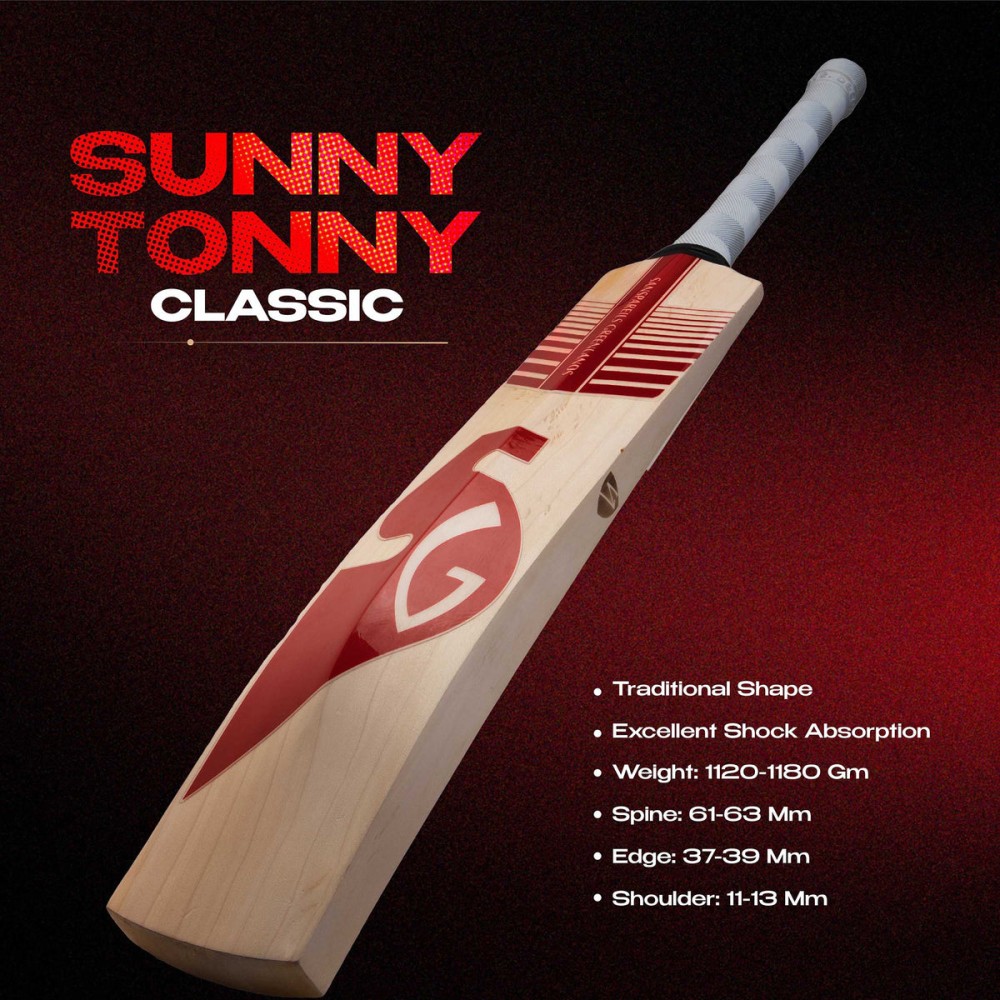 SG Sunny Tonny Classic English Willow Cricket Bat, SH