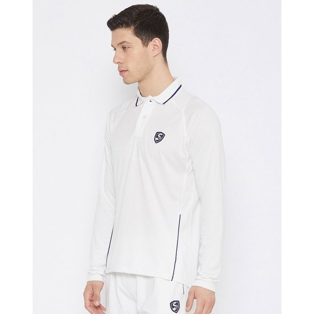 SG Test Full Sleeve Cricket Shirt Whites, S SG Test Full Sleeve Cricket Shirt Whites, S