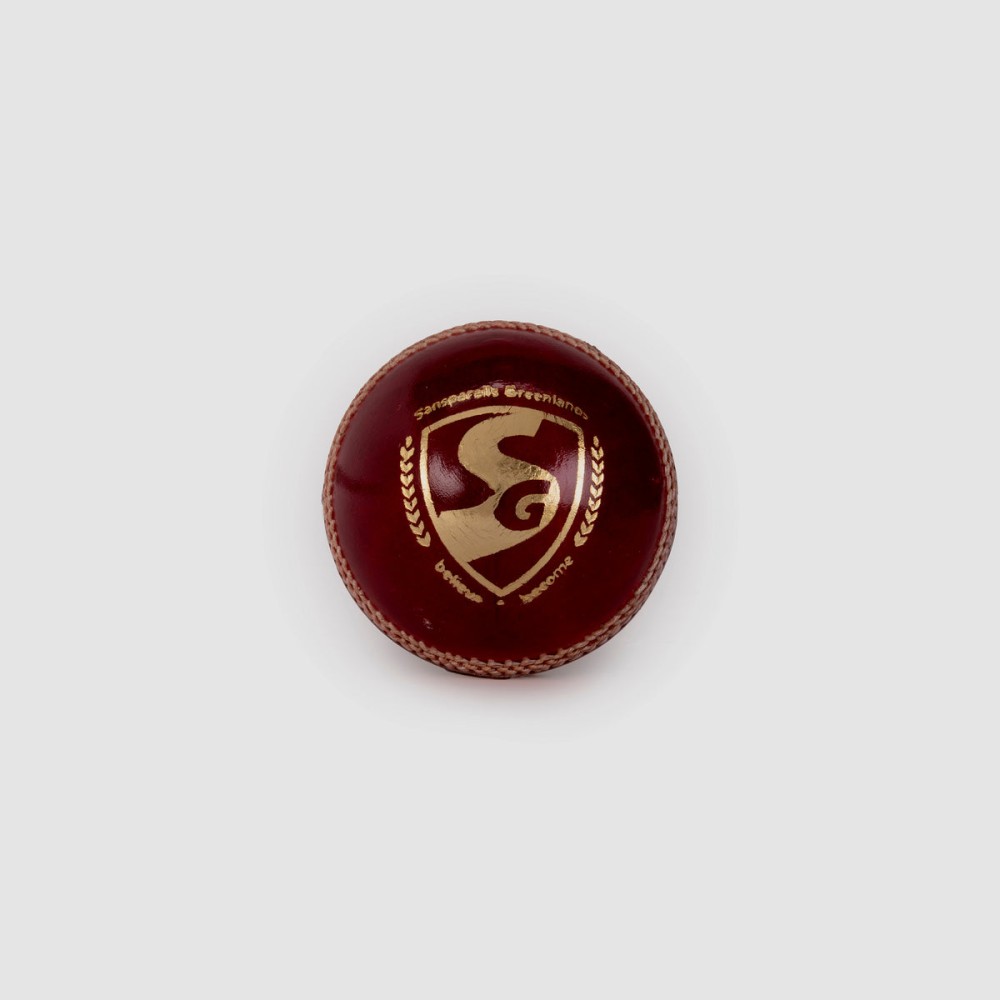 SG Test Red Leather Cricket Ball, Youth