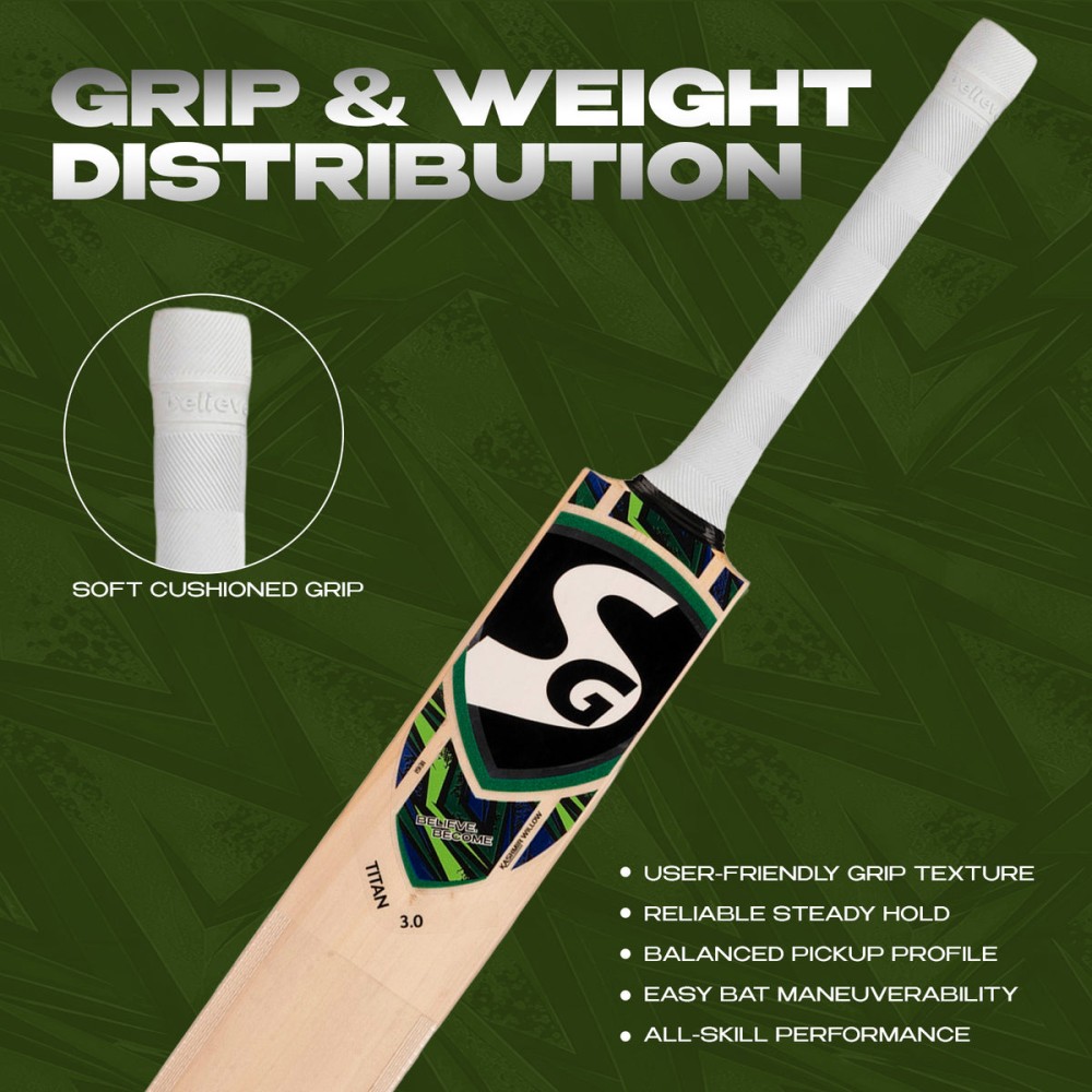 SG Titan 3.0 Kashmir Willow Bat, SH