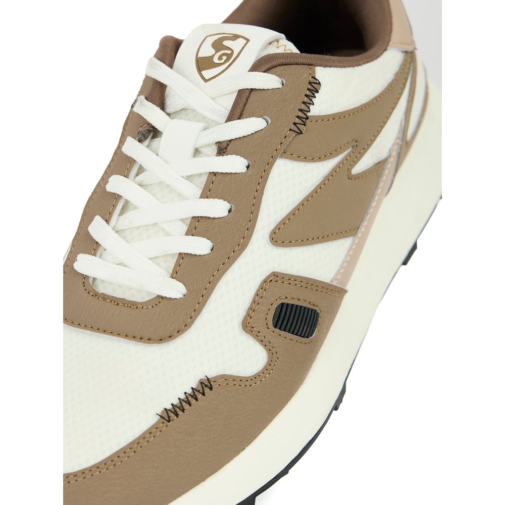 SG UNITY Lifestyle Shoes - White/Beige, 6, White / Beige