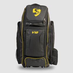 SG V12 Player Duffle Wheelie Cricket Kit Bag, L, Black
