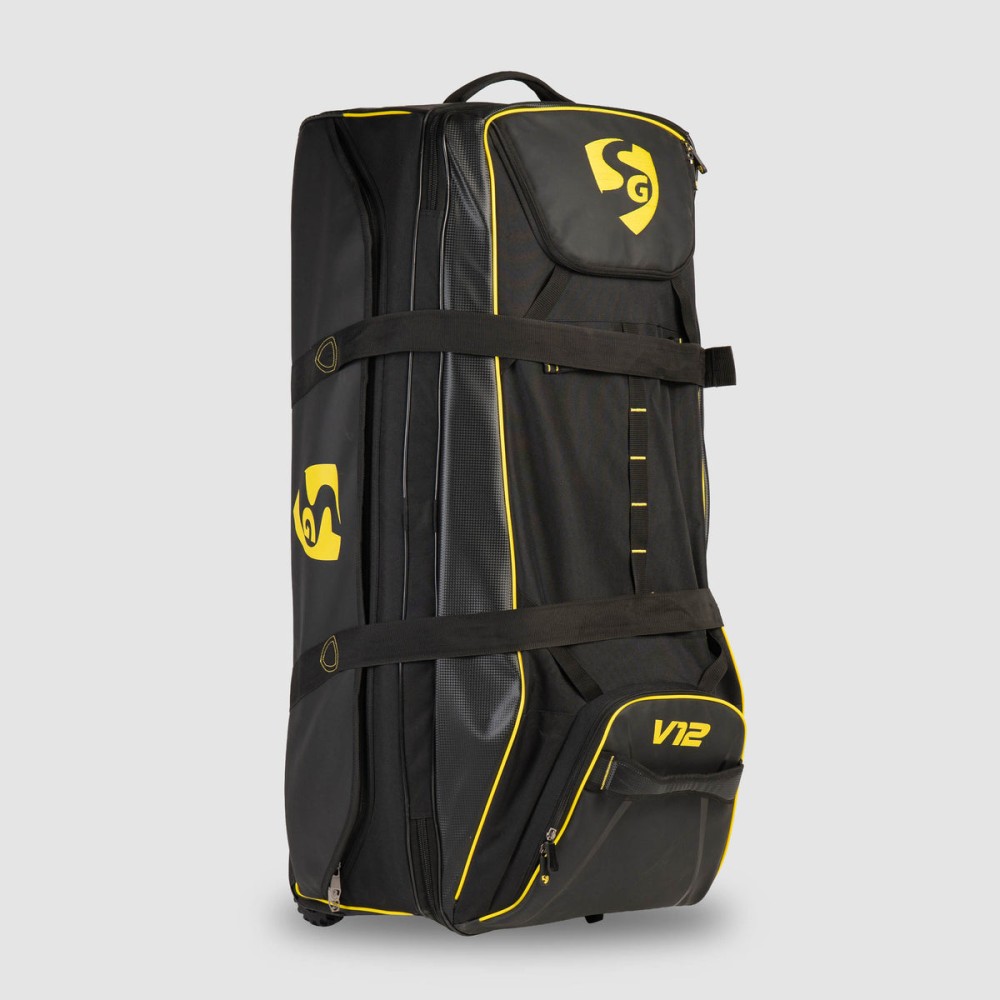 SG V12 Premium Cricket Kit Bag, L, Black SG V12 Premium Cricket Kit Bag, L, Black