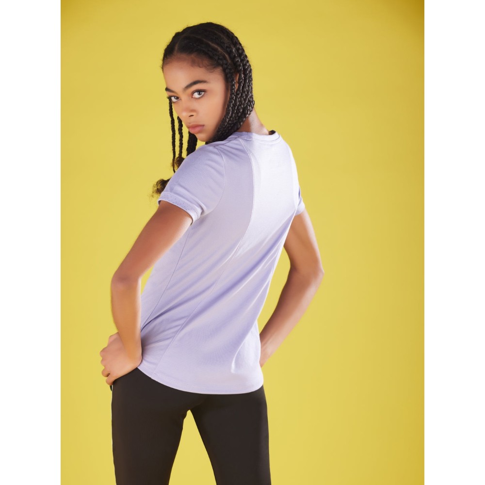 SG Women's & Girl's Round Neck T-Shirt, Regular & Fashion Wear, S, Voilet